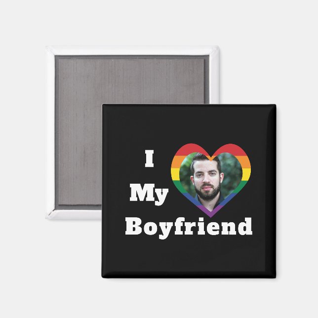 Ich Liebe Mein Freund Gay Pride LGBTQ Benutzerdefi Magnet (Vorderseite/Rückseite)