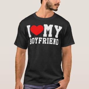 Ich liebe mein Freund Herz Beziehung Paar Geschenk T-Shirt