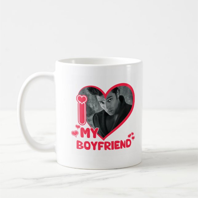 Ich Liebe Mein Freund Herz Custom Foto Liebe Niedl Kaffeetasse (Links)
