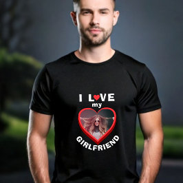 Ich Liebe mein Freund Herz Foto Männer T-Shirt