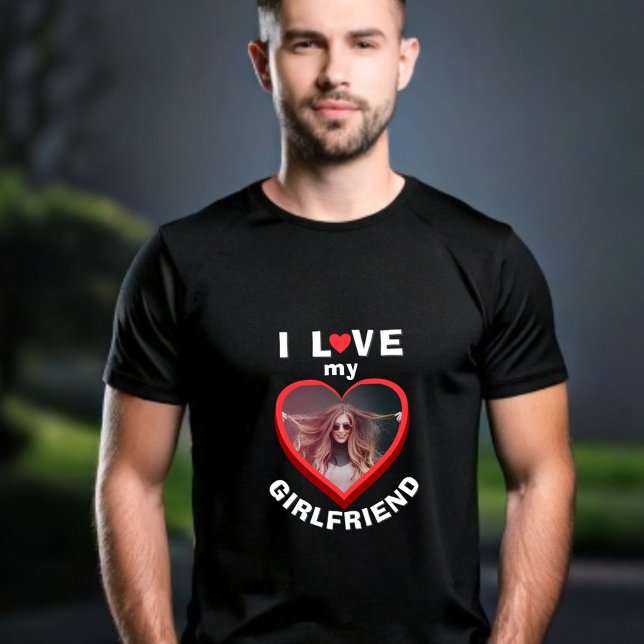 Ich Liebe mein Freund Herz Foto Männer T-Shirt (Von Creator hochgeladen)