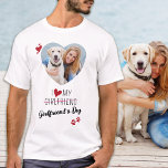 Ich Liebe Mein Freund Hund Custom Heart Foto T-Shirt<br><div class="desc">Wen Liebe du wirklich? Deine Freundin oder ihr Hund! Geben Sie Ihrem Freund diesen Valentinstag das perfekte Geschenk mit diesem lustigen Hundeliebhaber Shirt! Ein Muss für jeden Hundefreund, Hundemama und Hundedad! Eine lustige Drehung auf meiner Liebe My Girlfriend, dieses Shirt Zitat "I Liebe My Girlfriend's Dog" ... Personalisieren Sie sich...</div>