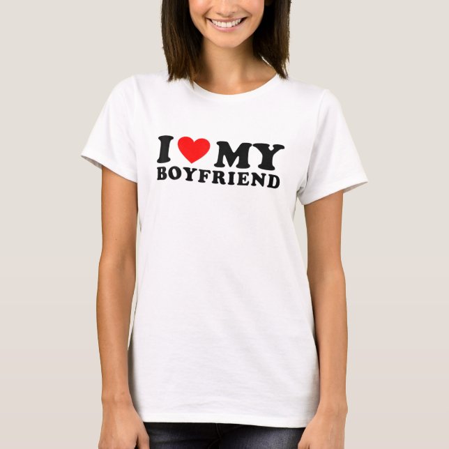 Ich Liebe, mein Freund, ich höre meinen Freund BF  T-Shirt (Vorderseite)