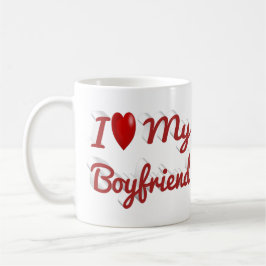 Ich Liebe Mein Freund niedlicher roter Text Kaffeetasse