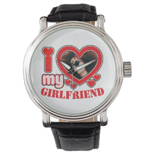 Ich Liebe Mein Freund Personalisiert Foto Text Armbanduhr