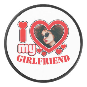 Ich Liebe Mein Freund Personalisiert Foto Text Eishockey Puck