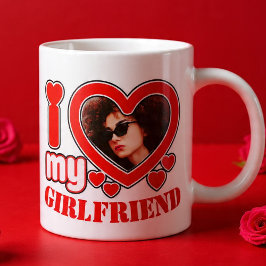 Ich Liebe Mein Freund Personalisiert Foto Text Jumbo-Tasse
