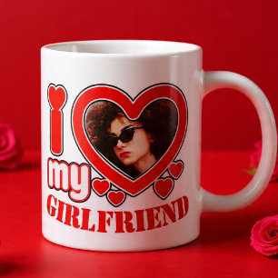 Ich Liebe Mein Freund Personalisiert Foto Text Jumbo-Tasse
