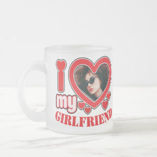 Ich Liebe Mein Freund Personalisiert Foto Text Mattglastasse