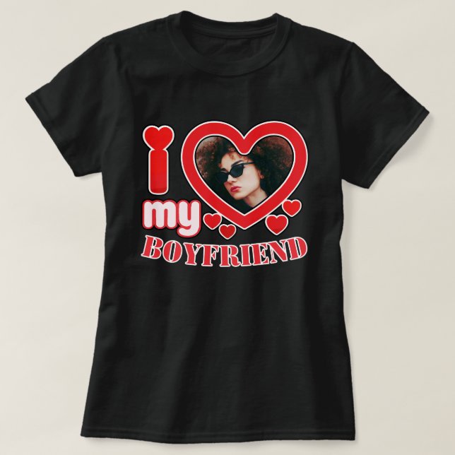 Ich Liebe Mein Freund Personalisiert T-Shirt (Design vorne)