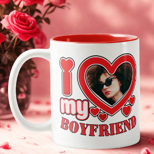 Ich Liebe Mein Freund Personalisiert Zweifarbige Tasse