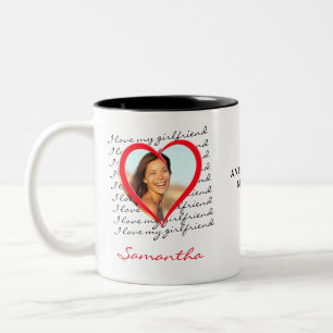Ich Liebe Mein Freund Red Heart Custom Foto Name Zweifarbige Tasse