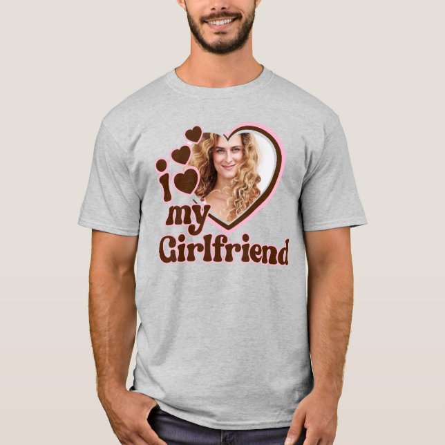 Ich Liebe Mein Freund Retro Foto T-Shirt (Vorderseite)