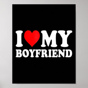 Ich Liebe mein Freund Spaß Valentine Red Heart Lie Poster
