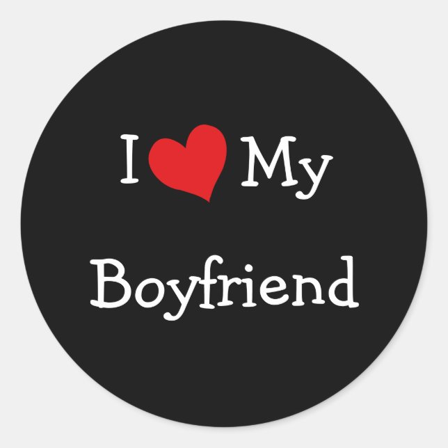 Ich Liebe mein Freund Stickers (Vorderseite)