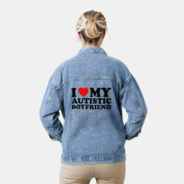 Ich Liebe mein Freund von Autisten Liebe mein Freu Jeansjacke