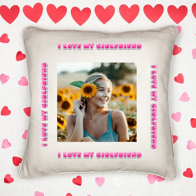 Ich Liebe mein Freundin Bubble Valentinstag Gesche Kissen (Von Creator hochgeladen)