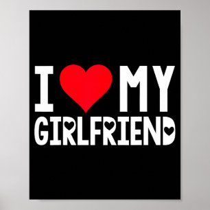 Ich liebe mein Freundin T-Shirt Ich Herz Freundin Poster