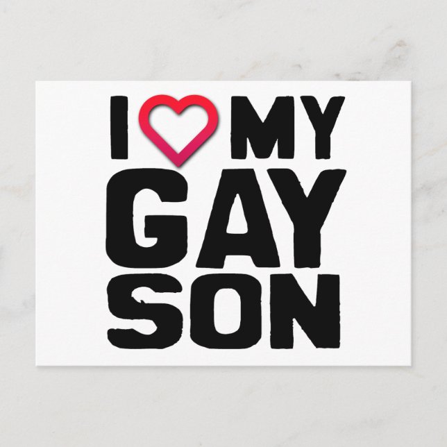 Ich Liebe mein Gay Son Postkarte (Vorderseite)