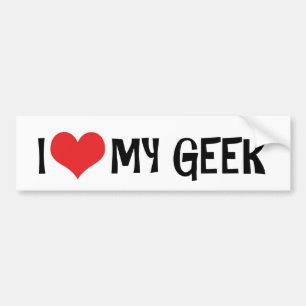 Ich Liebe Mein Geek Autoaufkleber