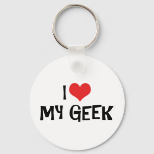 Ich liebe mein Geek-Schlüsselanhänger Schlüsselanhänger