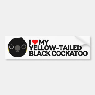 ICH LIEBE MEIN GELBLAUTER SCHWARZCOCKATOO AUTOAUFKLEBER