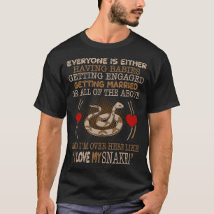 Ich Liebe mein Geschenk für Schlange T-Shirt