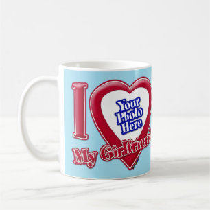 Ich Liebe mein Girlfriend Foto Red Heart Blue Hori Kaffeetasse