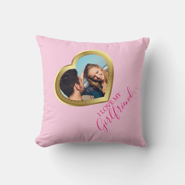 Ich Liebe mein Girlfriend-Geschenk für Ihn Valenti Kissen (Vorderseite)