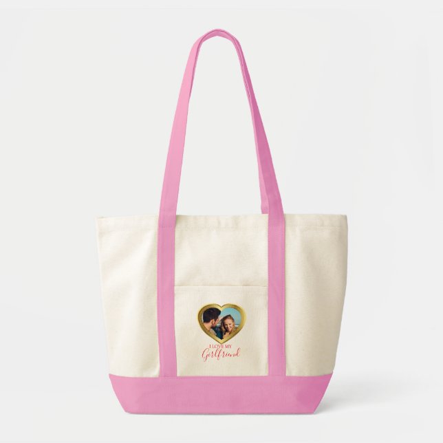 Ich Liebe mein Girlfriend-Geschenk für Ihn Valenti Tragetasche (Vorne)