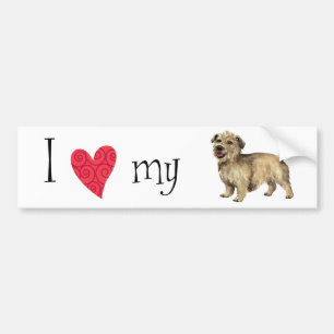 Ich Liebe mein Glen von Imaal Terrier Autoaufkleber