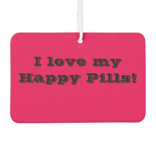 Ich Liebe mein glückliches Pills Air Freshener Autolufterfrischer
