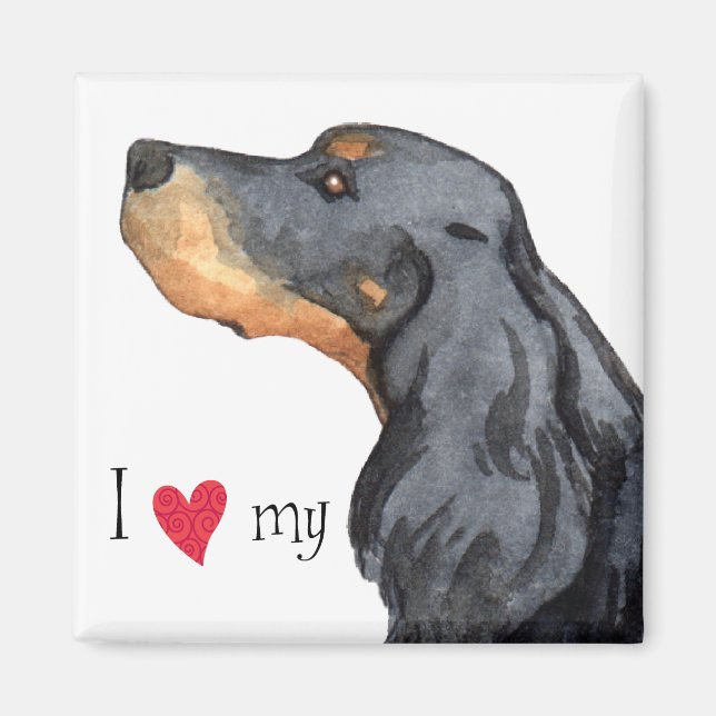 Ich Liebe mein Gordon Setter Magnet (Vorne)