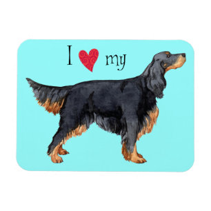 Ich Liebe mein Gordon Setter Magnet