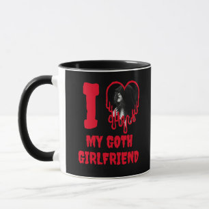 Ich Liebe mein Goth Girlfriend, das Red Heart Foto Tasse