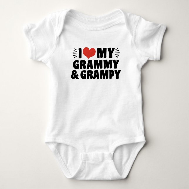 Ich Liebe mein Grammy und mein Grammy Baby Strampler (Vorderseite)