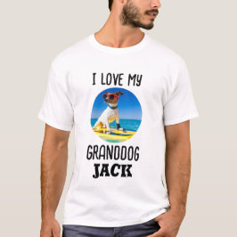 Ich Liebe mein GranDdog Personalisiertes Foto T-Shirt