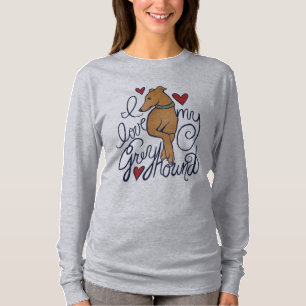 Ich Liebe mein Greyhound T-Shirt
