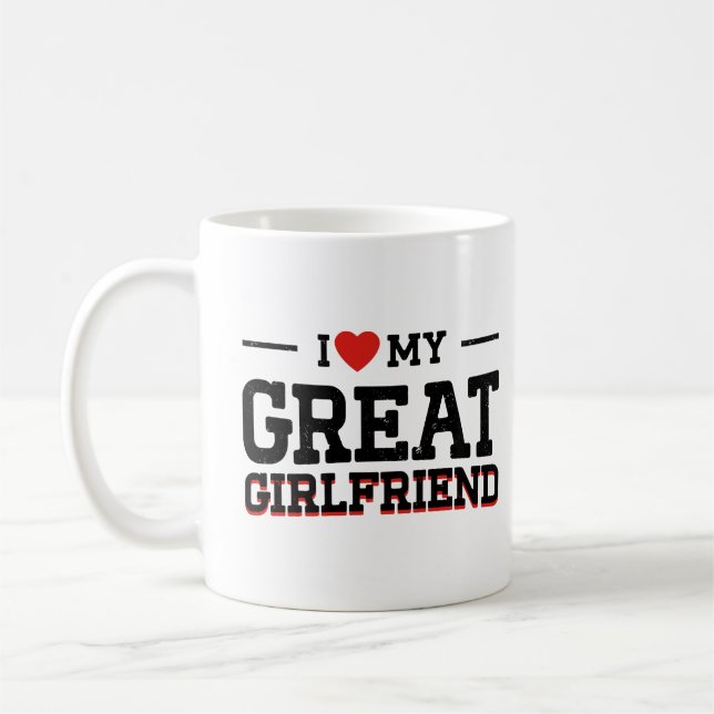 Ich Liebe mein großartiges Schwarz-Girl-Design beu Kaffeetasse (Links)
