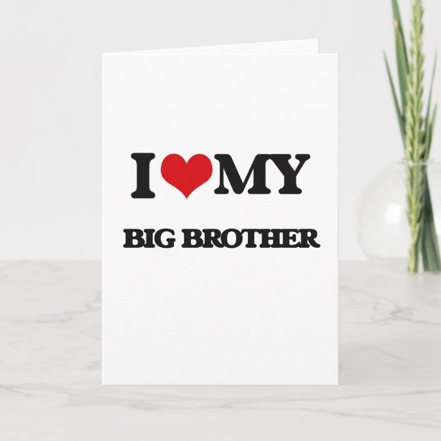 Ich Liebe mein großer Bruder Karte (Vorderseite)