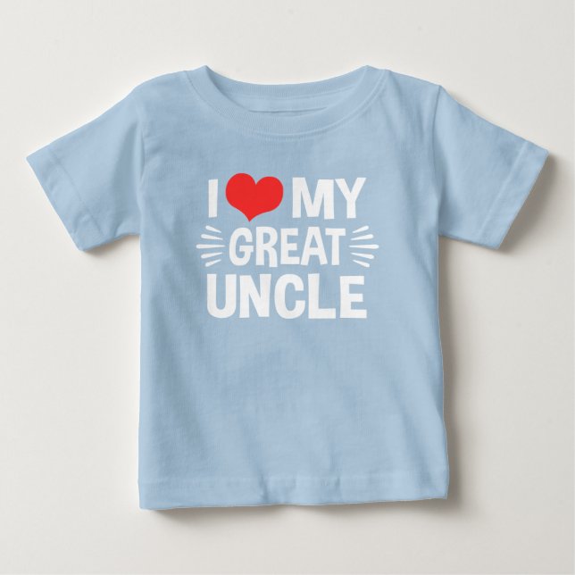Ich Liebe mein großer Onkel Baby T-shirt (Vorderseite)