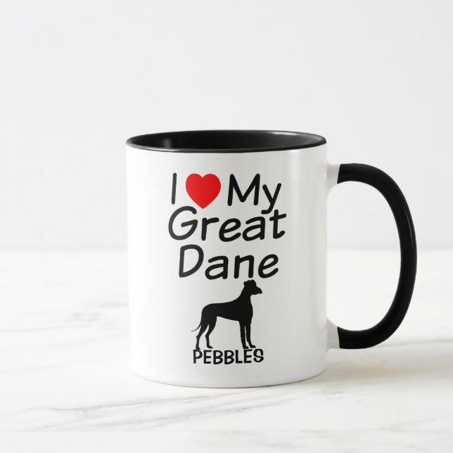 Ich Liebe mein großes Ding Tasse (Rechts)