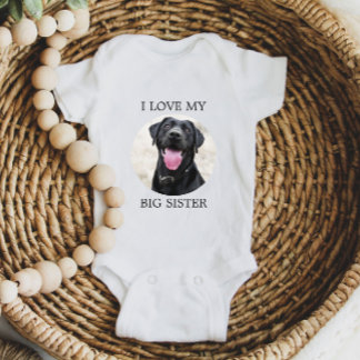 Ich Liebe mein großes Foto für mein großes Schwest Baby Strampler