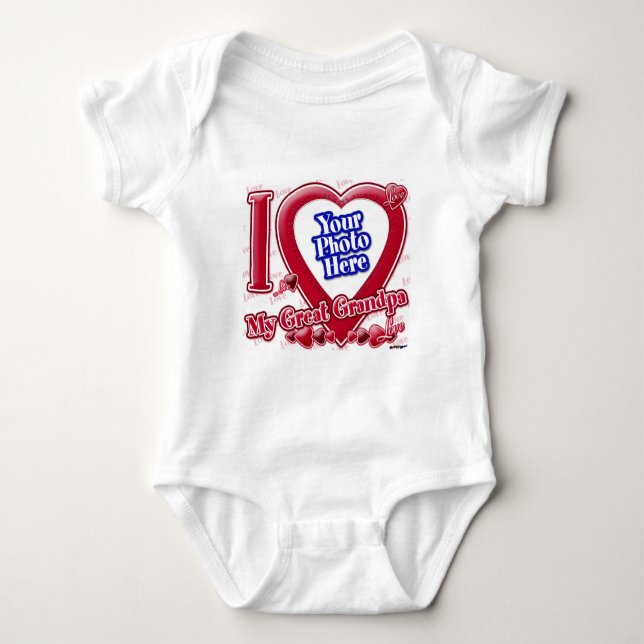 Ich Liebe mein großes Großartiges rotes Herz - Fot Baby Strampler (Vorderseite)