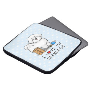 Ich Liebe mein Großhund Bichon Frise Hund - Großel Laptopschutzhülle