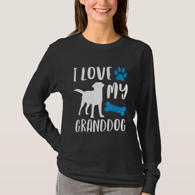 Ich Liebe mein Großhund Labrador Retriever Dog Oma T-Shirt (Vorderseite)