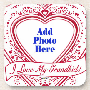 Ich Liebe mein Großkind! Foto Red Hearts Untersetzer