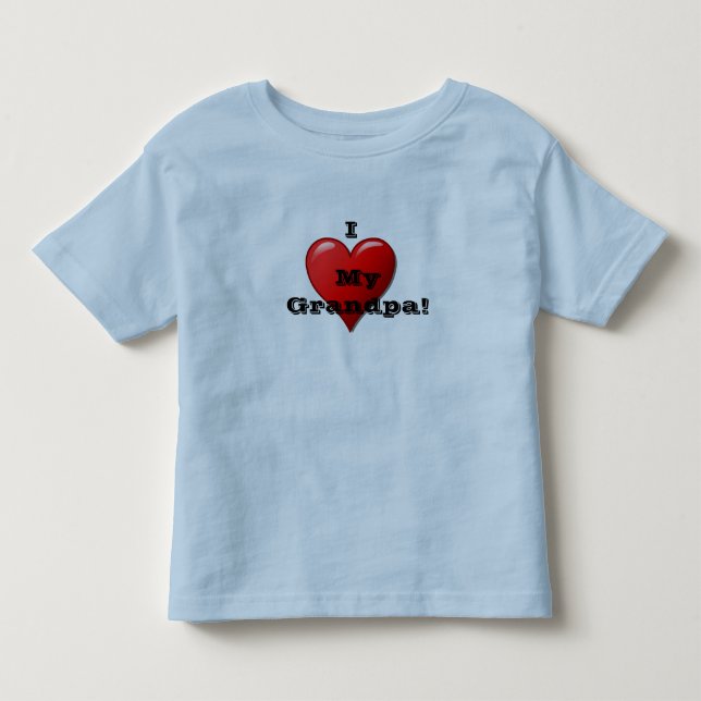 Ich Liebe mein Großvater Kind Herz-T-Shirt Kleinkind T-shirt (Vorderseite)