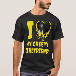 Ich liebe mein gruseliges Freundin tropfendes Herz T-Shirt