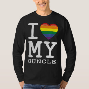 Ich Liebe mein Guncle Gay Homosexuell Rainbow Hear T-Shirt